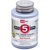 RectorSeal No. 5 25631 Pipe Thread Sealant, Lubricates &amp; Protects Threads, Soft Setting, Slow Drying, &amp; Permits Easy Breakout, Lead Free &amp; Contains No Other Metals, 4 oz