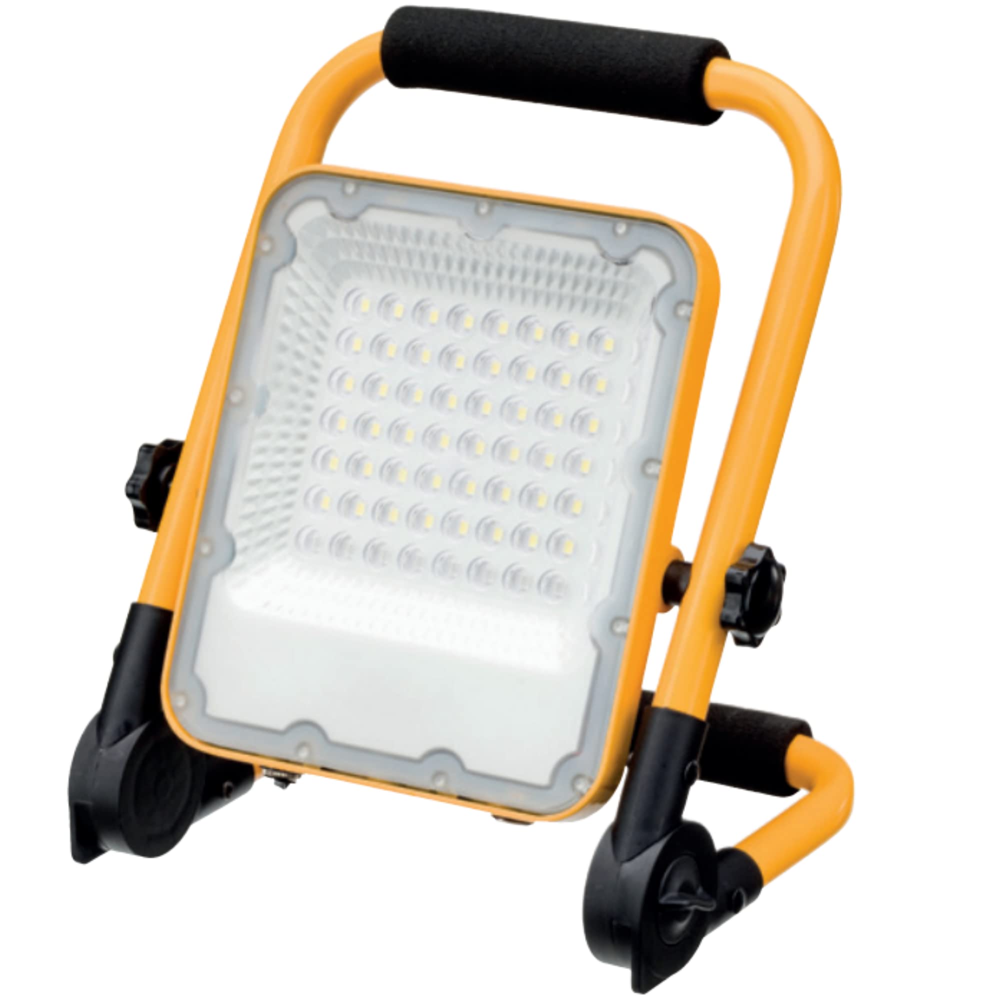 20W LED Rechargeable Portable Floodlight: 6000K Rapid Charge Die Cast Aluminium Site Lighting IP65 IK08 with USB Charging Cable & 2 Year Guarantee