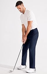 Libin Men's Golf Pants Classic Fit Flat Front Work