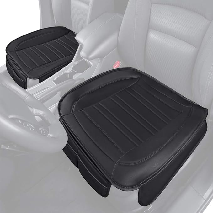 Motor Trend Black Universal Car Seat Cushions, Front Seat 2Pack