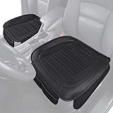 Motor Trend Black Universal Car Seat Cushions, Front Seat 2-Pack – Padded Luxury Cover with Non-Slip Bottom & Storage Pockets