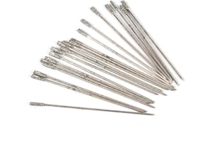DEWIN 20Pcs Lapidary Drill Bits, 1mm Diamond Coated Solid Bits Needle for Jewelry, Ceramic, Jade, Agate, Glass, Amber and Semiconductor Materials