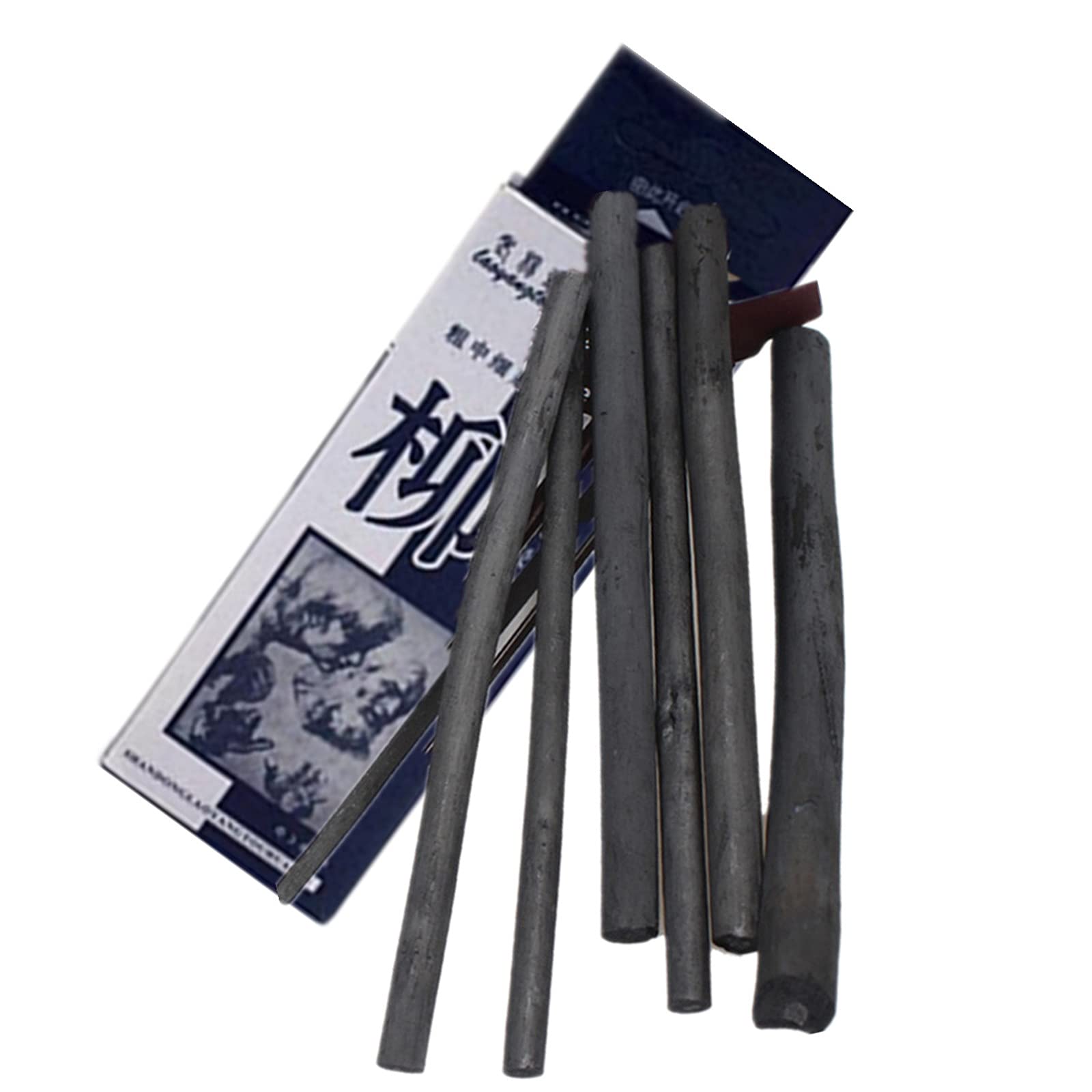 XHBTS Vine Charcoal, Soft, Black 25 Charcoal Sticks for Drawing, Sketching, and Fine Art, Willow Sketch Charcoal Pencils for Drawing (3-8mm(6pcs))
