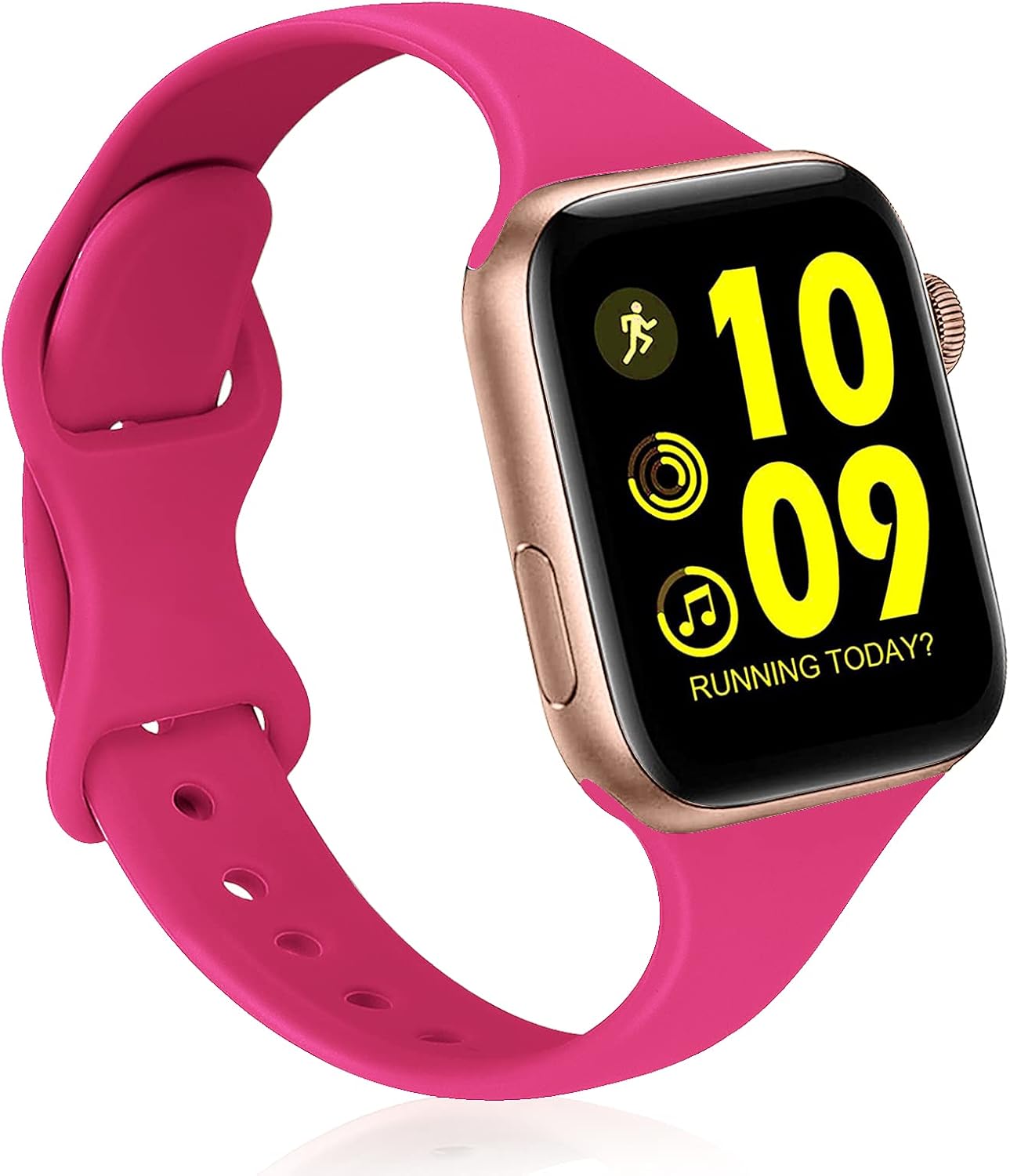 AIRPROEC Sport Bands Compatible with Apple Watch Band 38mm 40mm 42mm 44mm Slim Thin Skinny Narrow Silicone Replacement Strap Wristband for iWatch Series 6/5/4/3/2/1/SE Women Men