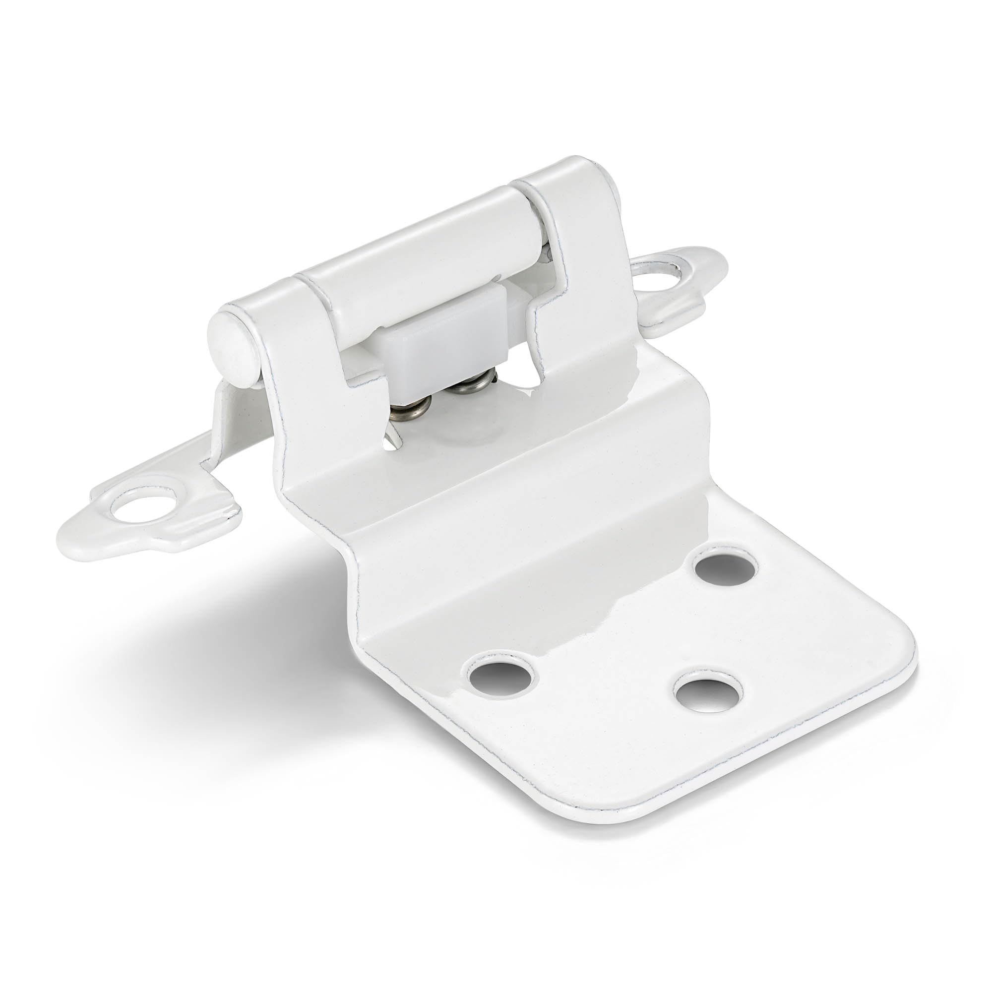 View 1 of Vallecloud 4 Pack (2 Pair) 3/8" Inset White Self Closing Cabinet Hinges for Offset Kitchen Cabinet Door, Face Frame Semi Concealed Kitchen Cabinet Hinges