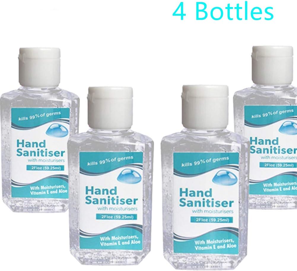 YZG LIFE-60ml Hand Sanitizer Gel, Travel Size Hand Sanitizer, Water Free Quick Drying Cleaning Hand Sanitizer(4bottles)