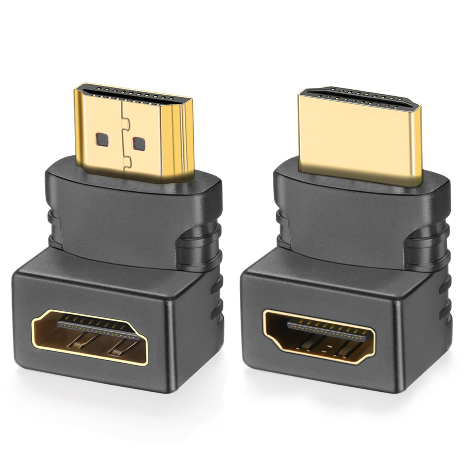 Photo 1 of WILLIZTER Angled HDMI Male to Female Adapter Converter Extender 2 Pack 90 Degree UP and 270 Degree Down Each Supports 3D 4K UHD Nintendo Switch PS4 PS3 Xbox Laptop PC
