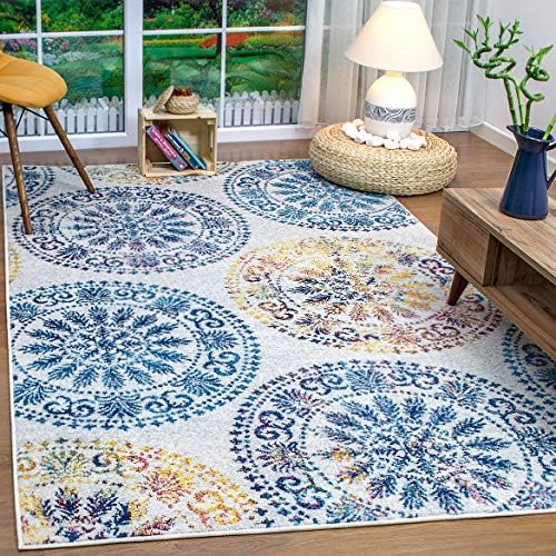 Antep Rugs Elite Collection Bohemian Geometric Circle Indoor Area Rug