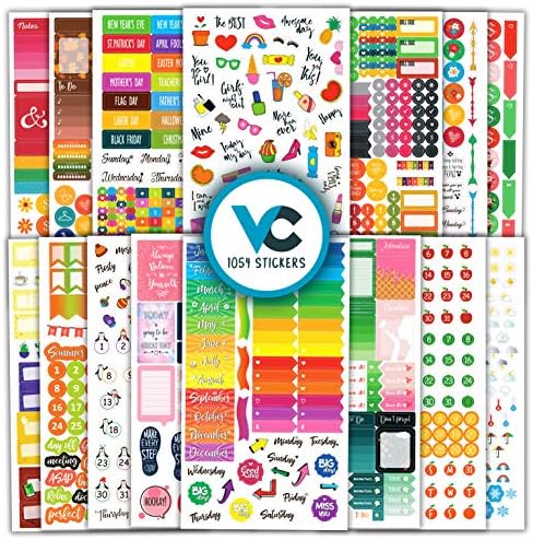 日 サービス 週 月別手帳用 華やかに有効活用できるカワイイシール 手帳を楽しく 1054枚セット