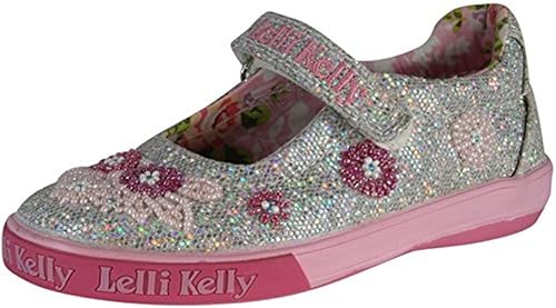 Amazon Lelli Kelly Girlsシルバースパンコールファッションフラットシューズメアリージェーンglitter Isla靴 カラー シルバー スポーツ