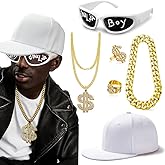 MEDOJO Hip Hop Costumes Kit 80s 90s 2000s Rapper