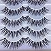Bluelans® 5 Pairs Long Cross False Eyelashes Makeup Natural Thick Black Fake Eye Lashes Extension Makeup