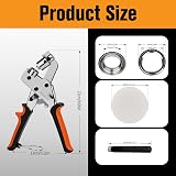 TOWOT Grommet Eyelet Punch Kit 500x 10mm Eyelets Handheld Press Tool view 5