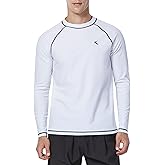 Mens Rash Guard UPF 50+ Swim Shirts UV Sun Protection T-Shirt Quick Dry Long Sleeve Beach Shirts for Fishing