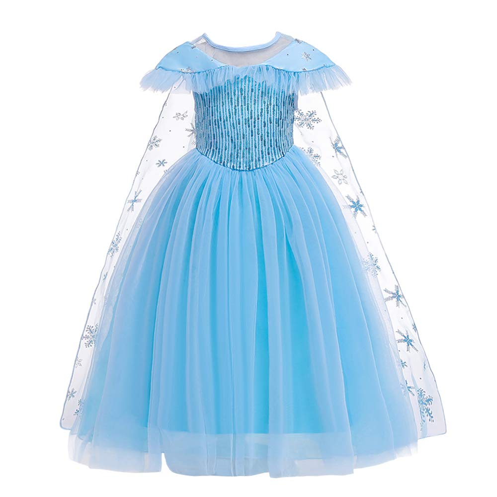 Lito Angels Princess Dress Costume with Cape for Kids Girls, Halloween Birthday Party Fancy Dressing Up Age 4-5 Years, B (Tag Number 120)