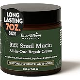92% Snail Mucin Face Moisturizer Cream Large 7oz with CICA, Squalane & Vitamin E, Hydrating Korean Skin Care, Repair Cream for Soft and Glowy Skin, Acne Skin Care, Centella Asiatica