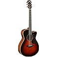 Yamaha 6 String Series AC3M Small Body Acoustic-Electric Guitar-Mahogany, Tobacco Sunburst, Concert Cutaway TBS