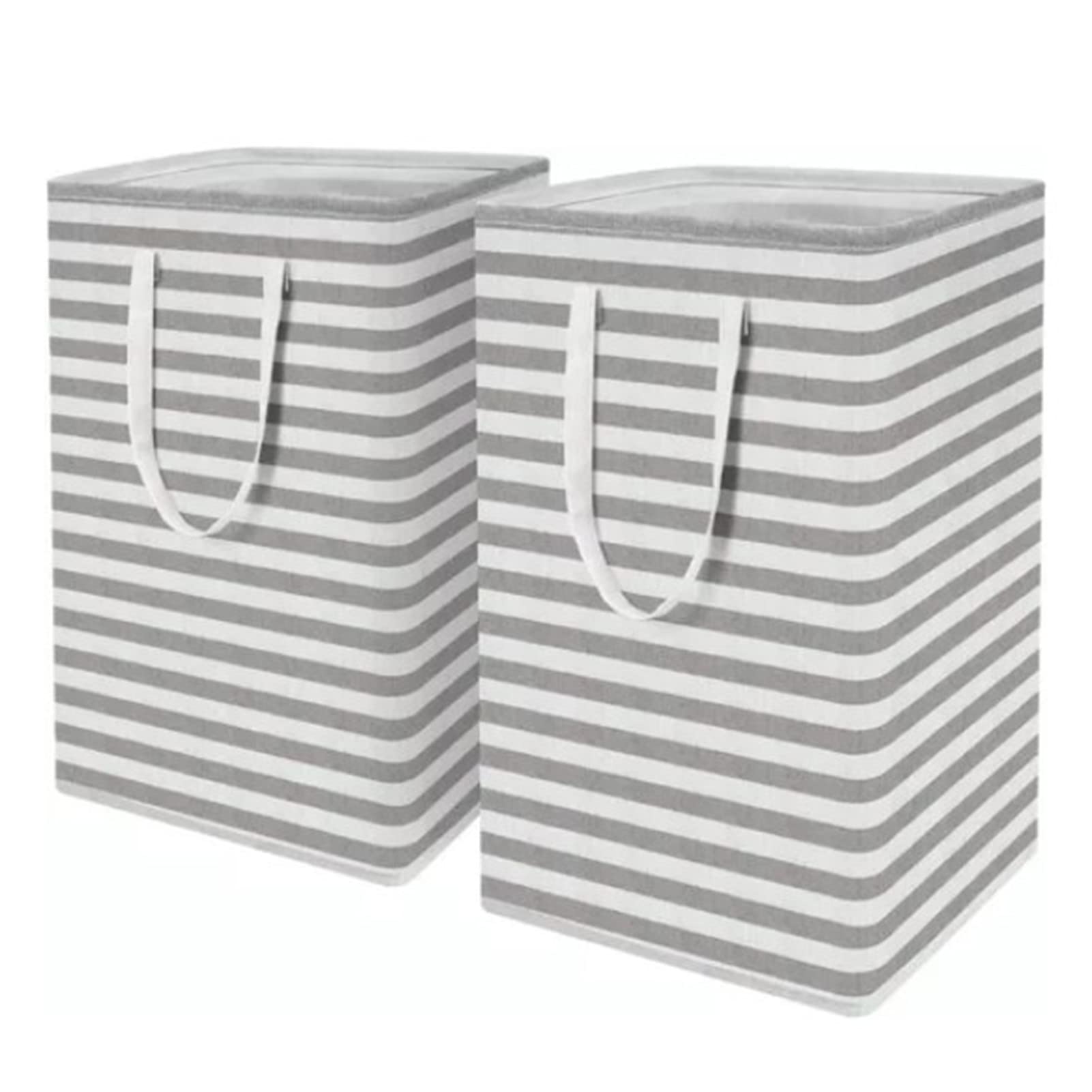 Tissting 2 Pack Laundry Hamper 72L Collapsible Large Laundry Baskets with Easy Carry Handles, Collapsible Waterproof Washing Bag for Bedroom, Bathroom, and Nursery(40x30x60cm/15.74x11.81x23.62inch)