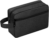lmytdo Toiletry Bag for Men Waterproof Travel Wash Bag with Handle Black view 1