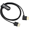 Alvin's Cables Ultra HD 8K HDMI 2.1 Cable Straight HDMI to Right Angle HDMI High Speed for Atomos Ninja V Monitor, Z CAM E2, Sony FS5| FS7| A7S3 Cameras 4.9ft|1.5M