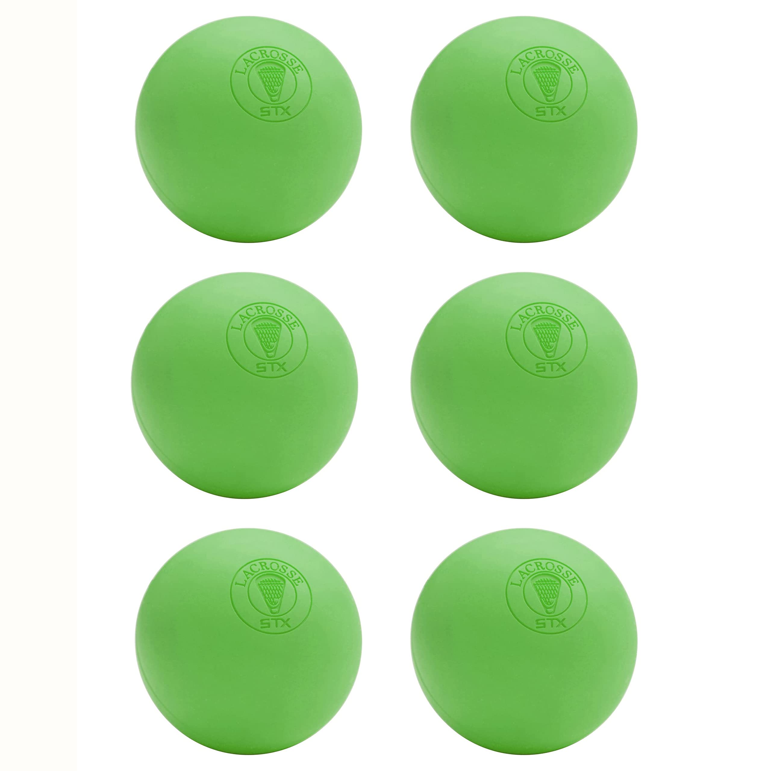 STX Lacrosse Official Lacrosse Balls Lime - 6 pack