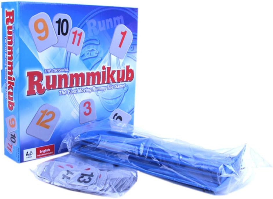 Apofly 1Set Mini Board Game Rummy Game Set Plastic Travel Game Magic Bridge Game for Family Parties