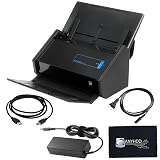 IX500 Scansnap Receipt Scanner - 1 Year Warranty, USB High Speed Cloud Enabled Document & Photo Scanner for Mac & PC - ADF with Duplex Scanning w/ 16V, USB 3.0 Cable, Cloth (Renewed)