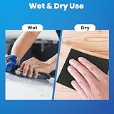 Aucenix 12pc Sandpaper Mixed Grits 120-2000 Wet Dry Waterproof Abrasive Sheets view 5