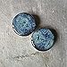 Pair - Obsidian Glass Essential Oil Ear Plugs Organic Handmade Ceramic double-flared body jewelry