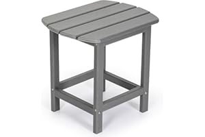 nalone Portable Folding Side Table, Outdoor Adirondack Side Table with X-Type Frame, HDPE Small Patio Table, Weather Resistant End Table for Camping, Balcony and Garden