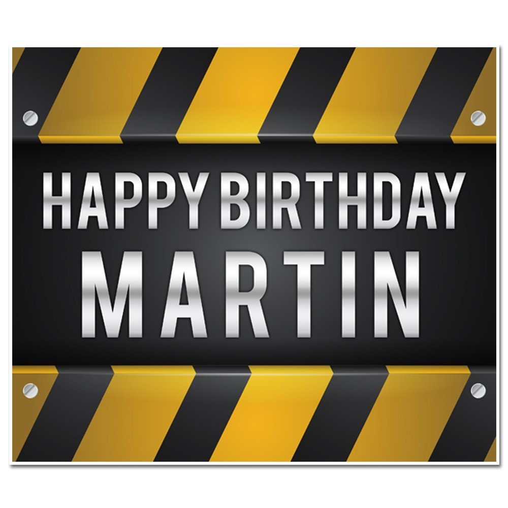 Amazon Com Under Construction Zone Birthday Banner Personalized