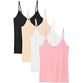 Rosyline V Neck Camisoles for Women Adjustable Lace Cami Undershirt Spaghetti Strap Lace Tank Tops