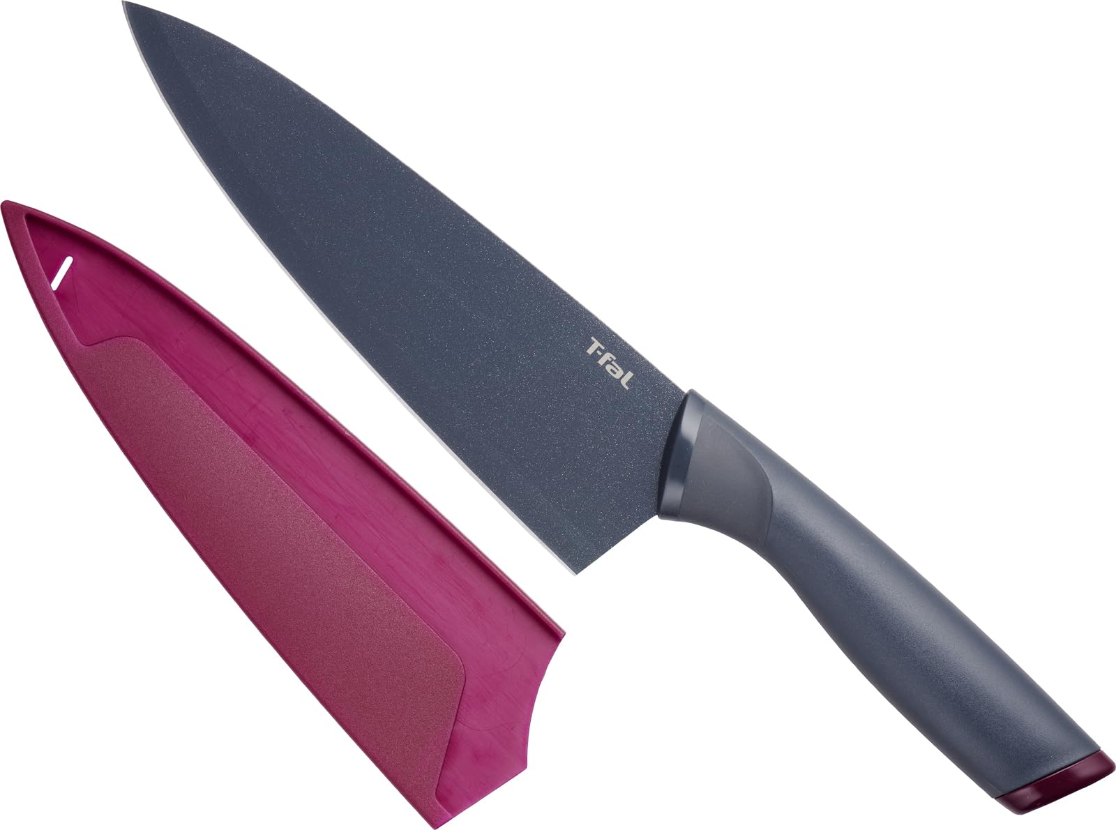 ティファール 牛刀包丁 シェフナイフ 20cm チタン強化コーティング エラストマー素材 握りやすい 「フレッシュ キッチン シェフナイフ」 保護カバー付き K13432商品画像