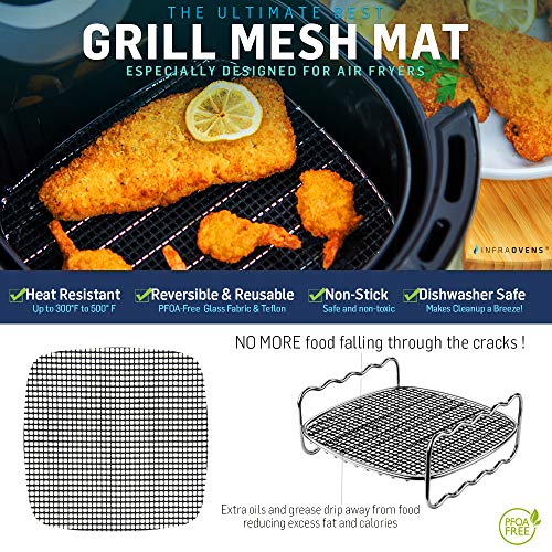 Air Fryer Kebab Skewer Rack Compatible with Costzon, Dash, NuWave Brio