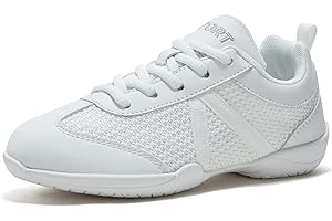 TWDKCHER Cheer Shoes Girls White Youth Womens Cheerleading Shoes Dance Athletic Training Breathable Dancing Lightweight Competition Kids Cheer Sneakers Size