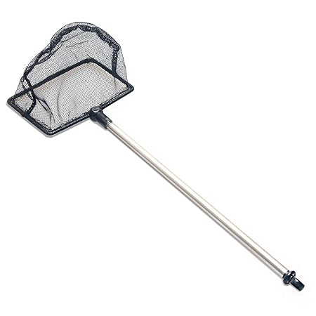 Uniclife 10 cm großes Fischnetz für Aquarium, ausziehbar zwischen 23 und 61 cm, Langer Griff für Betta-Aquarium …