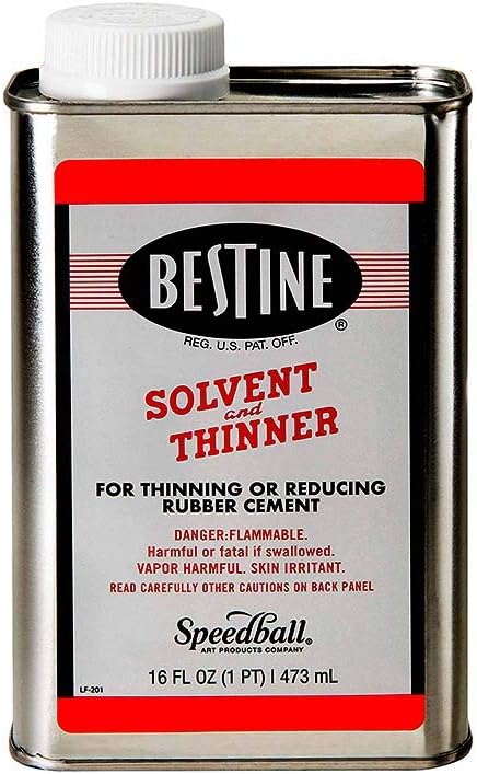 Solvent and Thinner for Rubber Cement - Cleans Ink, Adhesive and Parts, 16 Ounce Can (Limited Edition)