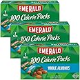 Emerald Nuts Whole Almonds, 100-Calorie Individual Packs 7CT, 4.34 Oz (Pack of 3)