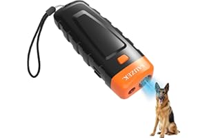 SAIJZEK. Ultrasonic Dog Trainer, Sonic Bark Deterrent, Barks No More Training Device, Stop and Correct Bad Behaviors| Anti Barking Silencer | for Small and Medium Sized Dogs (G1-Black)