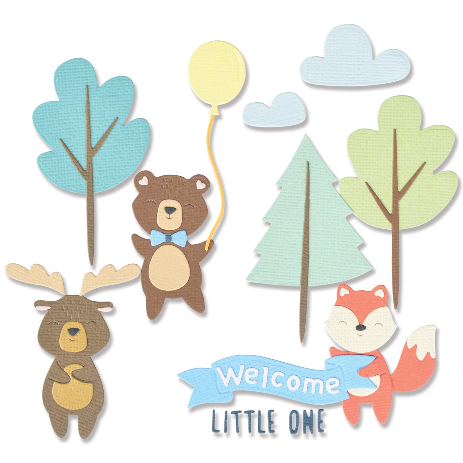 Sizzix Thinlits Die 26PK Woodland Baby Set by Jennifer Ogborn | 665960 | Chapter 3 2022, Multicolor, One Size