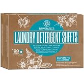 Laundry Detergent Sheets - Ocean Breeze Scent - Zero Waste, Plastic Free Natural Soap - Travel Size Essentials for Washing Clothes, 100 Loads