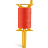 600 Ft Mason Line String with Handle,Reloadable Reel,#18 Braided Nylon Line | High Strength Nylon Line for Gardening or Masonry Tools, Kite Twine, Fluorescent Orange