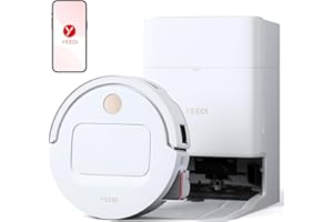 Yeedi M14 Plus Robot Vacuum and Mop with All-in-One Station, 18000Pa, OZMO Roller Instant Self-Washing Mopping, 167℉ Hot Water Mop Washing & Self-Drying, ZeroTangle 3.0, Self-Emptying, White