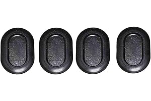 Upper Bound 4 Floor Drain Plugs Compatible with 1999-2006 Jeep Wrangler TJ - 2" x 1-3/8" Hole - Rubber Cover Oval