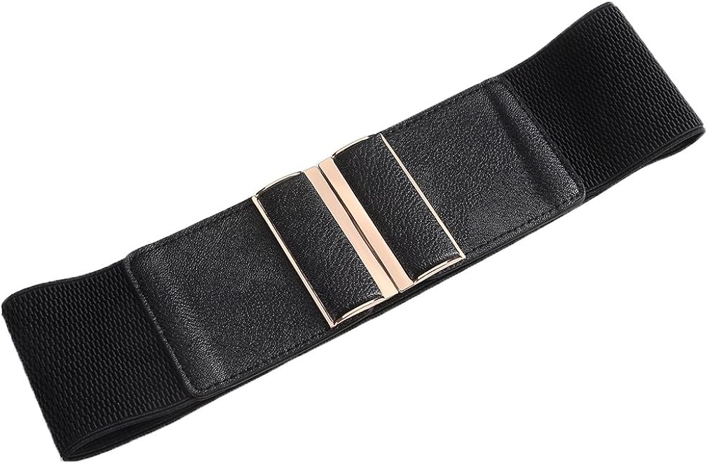 Beltox Womens 3" Wide Belt Elastic Stretch Cinch Waistband Lady Cummerband at  Women’s Clothing store