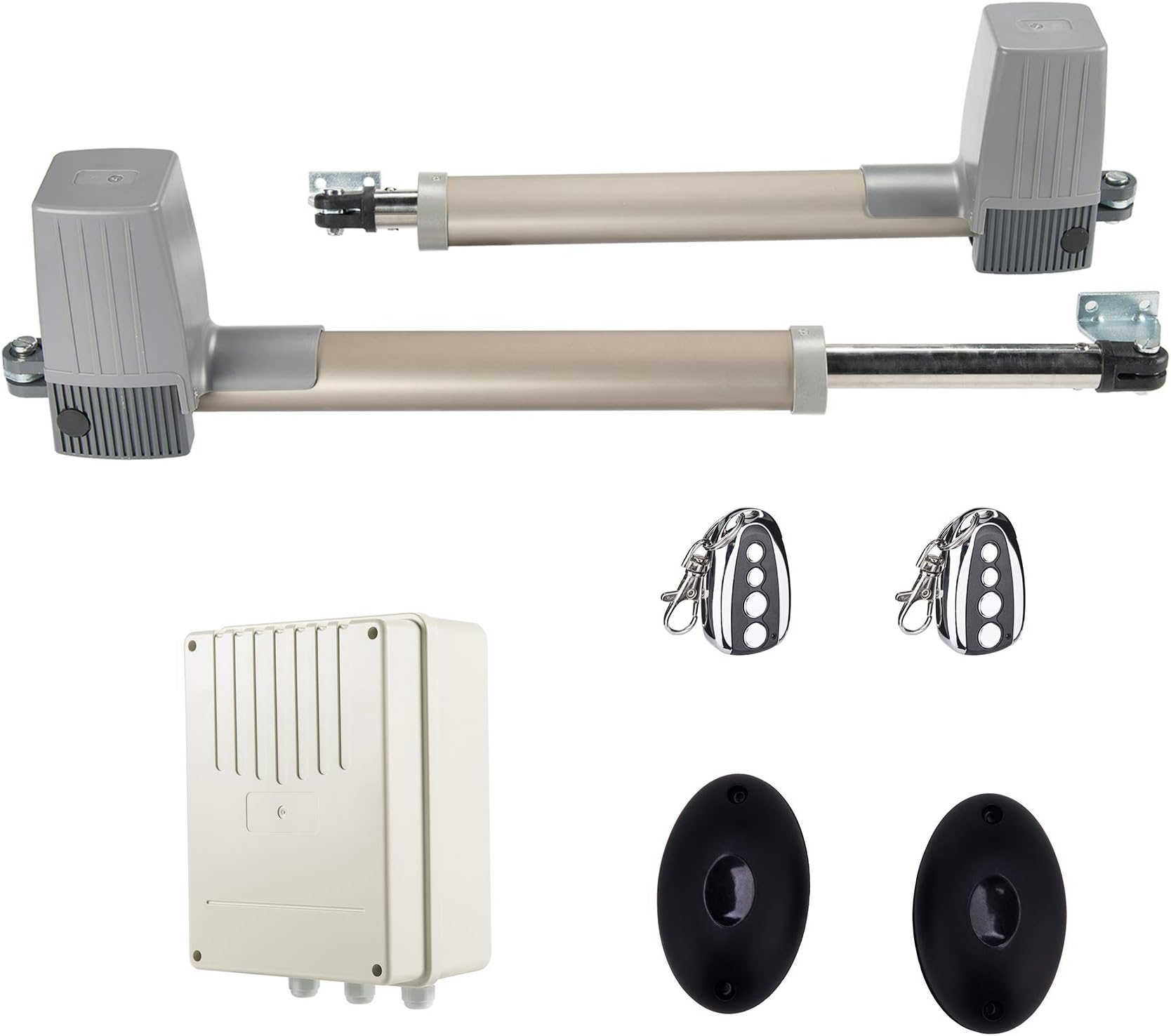 Automatic Gate Opener Kit for Swing Gates with Remote Control, Electric Dual Door Opening Tool for Garage Doors