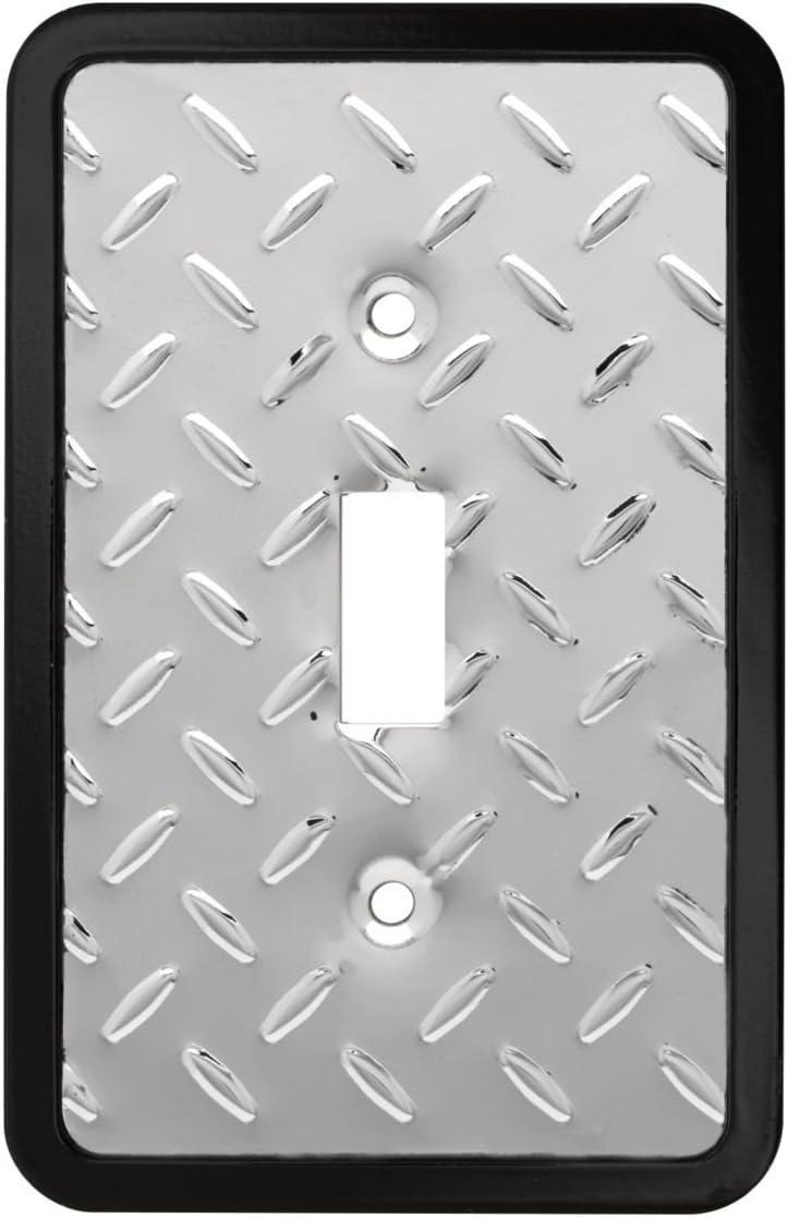 Franklin Brass 135858 Diamond Plate Single Toggle Switch Wall Plate/Switch Plate/Cover