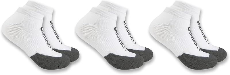 Force Lot de 3 paires de chaussettes pour homme avec logo de poids moyen Blanc Taille L