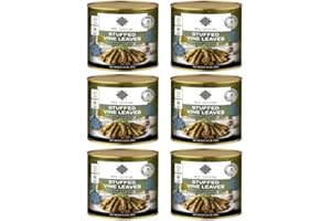 Med Cuisine Dolmades (SVL) 2KG X 6 - Stuffed Grape Leaves with Rice 4.4Lb - 60 units X 6 | Premium, Large (70 oz), Ready to Eat Vegan Rolls, Super Tasty