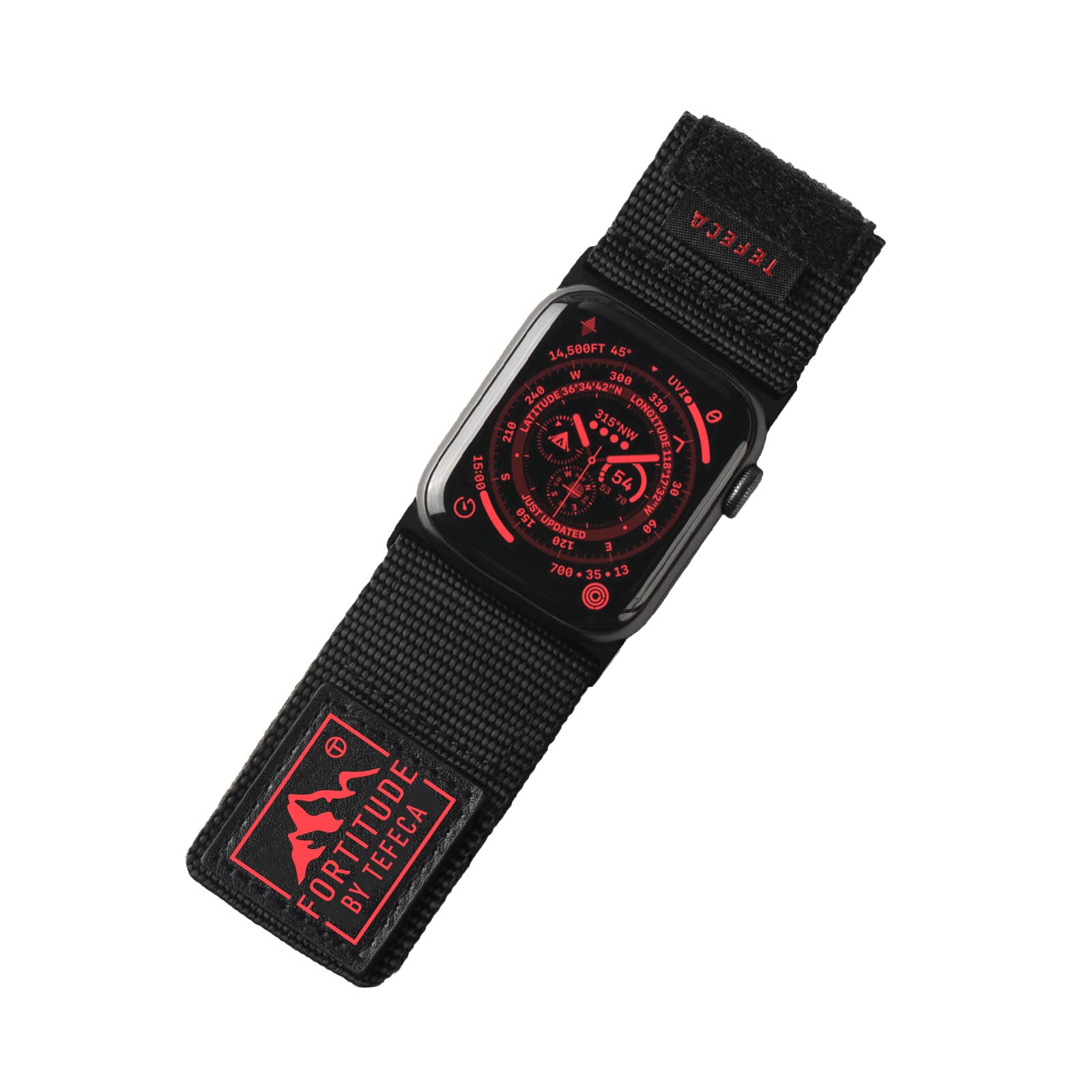 Tefeca Fortitude Series Ultrawide Band Compatible with Apple Watch Ultra/Ultra2 Series 9/8/SE2/7/6/SE/5/4/3/2/1(Night Amber, M/L for 49/45/44/42mm)